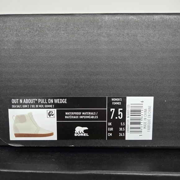 New Sorel Out N About Pull On Wedge Booties Leather Boots Women's Size 7.5 - Picture 8 of 8